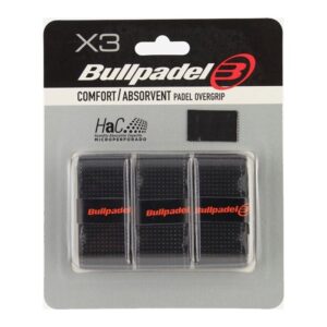 Bullpadel Comfort Absorbent HaC Overgrip — zwart, 3-pack