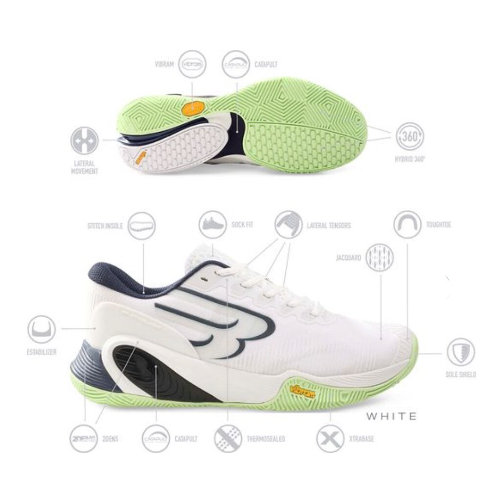 Bullpadel Hack Vibram — wit - Afbeelding 5