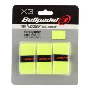 Bullpadel Thin Absorbent Sensogrip — geel, 3-pack